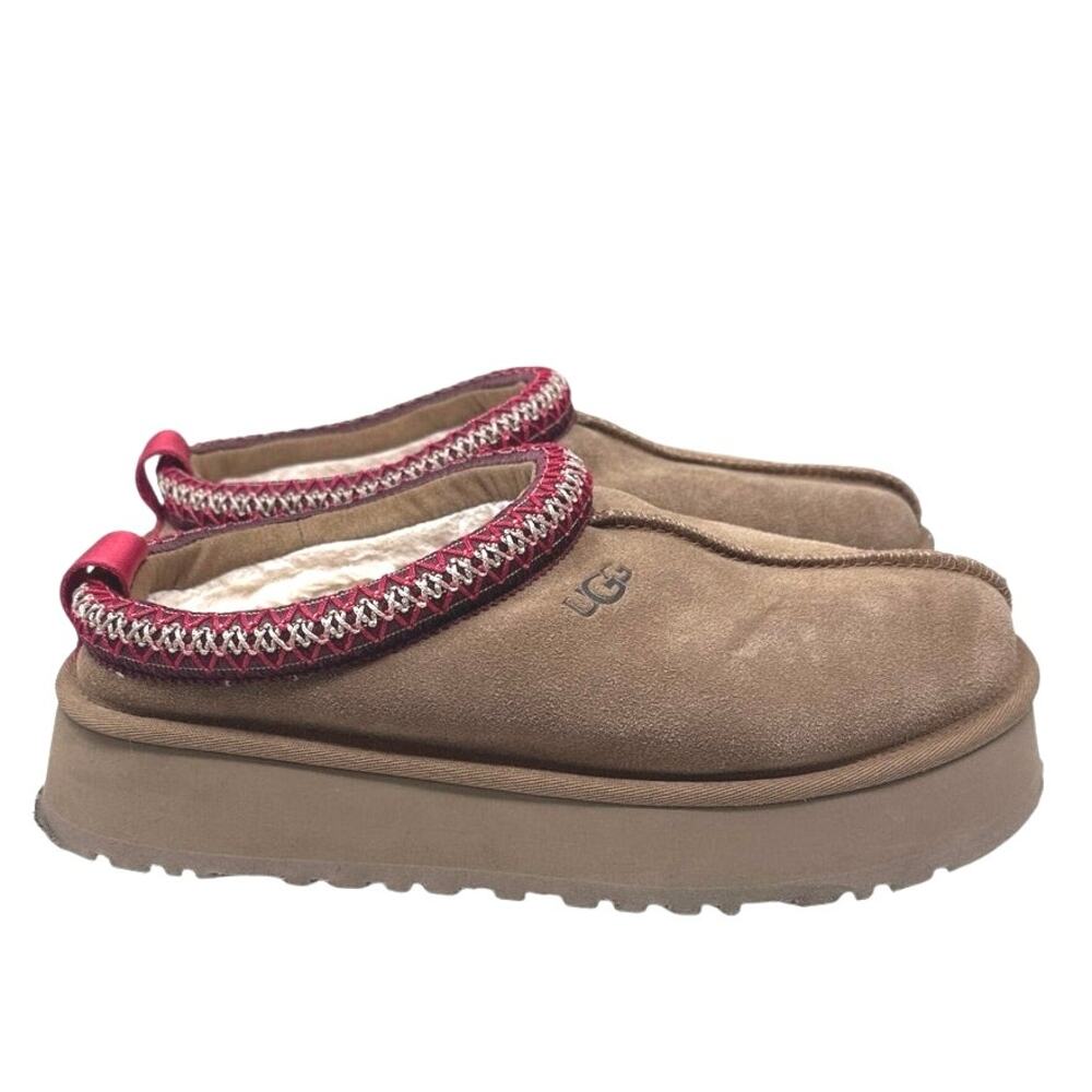 UGG Tazz Women's sheepskin embroidered slip on platform size 9